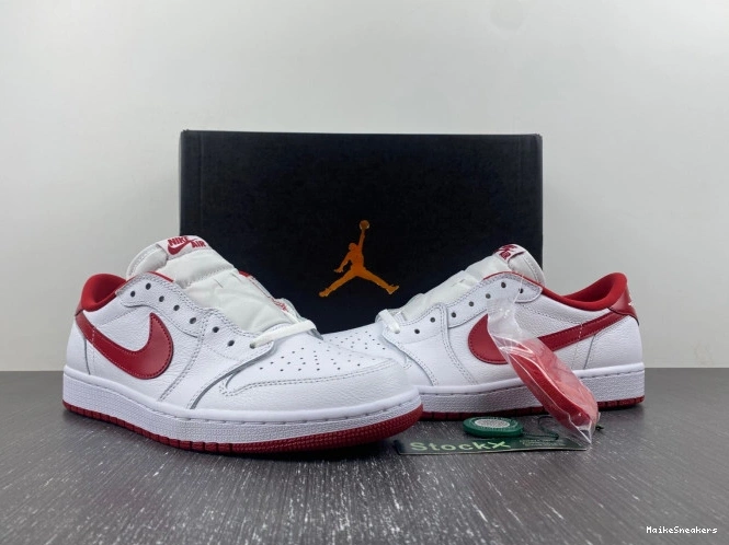 MaikeSneakers 1 Varsity White 705329-101 Jordan Low Red Retro 0711